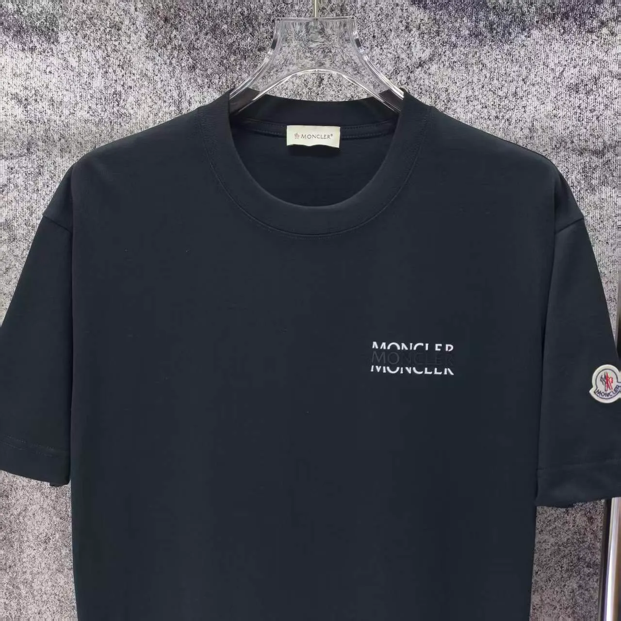 MONCLE* 2026 New Arrival logo t Same Style Size S M L XL XXL Black White Navy Blue